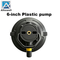 Ventouse en caoutchouc de 6 pouces avec pompe manuelle, base en silicone, qualité industrielle, pour montage sur toit de voiture ou verre, capacité de charge 70-90 kg