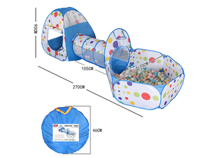 Chenghai Samtoys 3 en 1 enfants toile aire de jeux Tunnel tente océan piscine à balles bébé Camping en plein air jeu jouet Pop UP tente <span class=keywords><strong>maison</strong></span> - Product Image 3