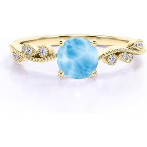 แหวนหมั้นมอสซาไนต์ทรงกลมเจียระไนแบบบริลเลียนต์ ตัวเรือนทอง 18K ประดับเพชรแบบฝังเต็มวง ดีไซน์โรแมนติกสำหรับผู้หญิง - Product Image 3
