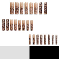 Ongles press-on extra longs bleus phosphorescents pour Halloween, motif citrouille, sorcière, fantôme, dégradé, 24 pièces, faux ongles de luxe pour femmes, fête