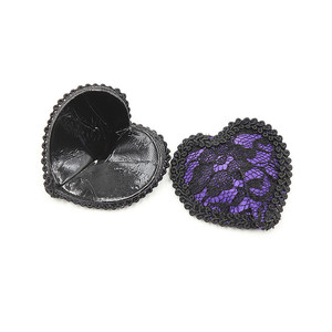 Couvre-mamelons en silicone en forme de cœur en dentelle, vente en gros d'usine de jouets sexuels pour adultes, pour performance en boîte de nuit, couvre-seins pour femmes - Product Image 4