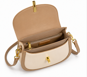 Sac à main en cuir véritable de luxe minimaliste moderne, sangle amovible, fermeture à bouton, durable, grande capacité, pour femmes, usage quotidien - Product Image 2