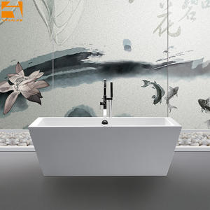 <span class=keywords><strong>Baignoire</strong></span> autoportante en <span class=keywords><strong>acrylique</strong></span> pour salle de bain adulte CUPC KF-719KC, design simple blanc, <span class=keywords><strong>baignoire</strong></span> pour hôtel, tablier droit contemporain - Product Image 1