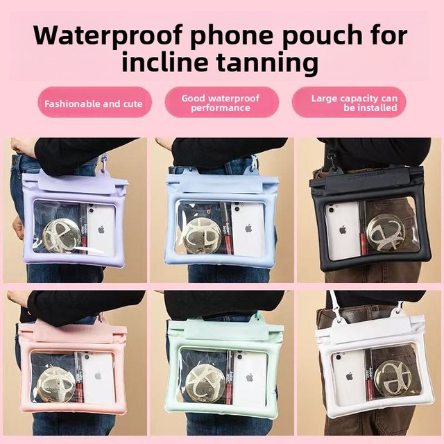 2026 New 4-Layer Sealed Waterproof Phone Pouch for Swimming Touchscreen Compatible Floating Crossbody Bag with Air Cushion