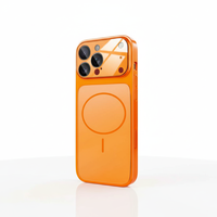 Coque de Téléphone Magnétique à Chargement Sans Fil Orange en Gros d'Usine pour iPhone 13 14 15 16 Pro Max, Super Originale en Matériau PC
