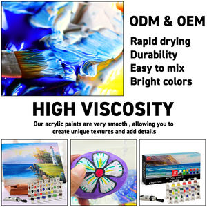 KHY 12 Renk 12 ML Tüp Toksik Olmayan Akrilik Renk Yağlı Boyalar Tuval Boyama Akrilik Boya Seti - Product Image 6