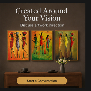 Arte de Pared en Lienzo con Figuras Africanas Inspiradas en el Estilo Vintage, Impresiones Coloridas y Alargadas para Decoración de Interiores de Sala de Estar, Pasillo u Hotel - Product Image 6
