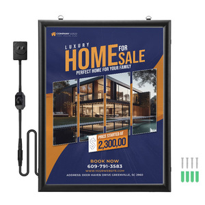 Insegna Luminosa Rettangolare Personalizzata A0-A4 in Lega di Alluminio Ultra-sottile, Bacheca Pubblicitaria Illuminata per Menu, Cartello da Parete Commerciale - Product Image 3