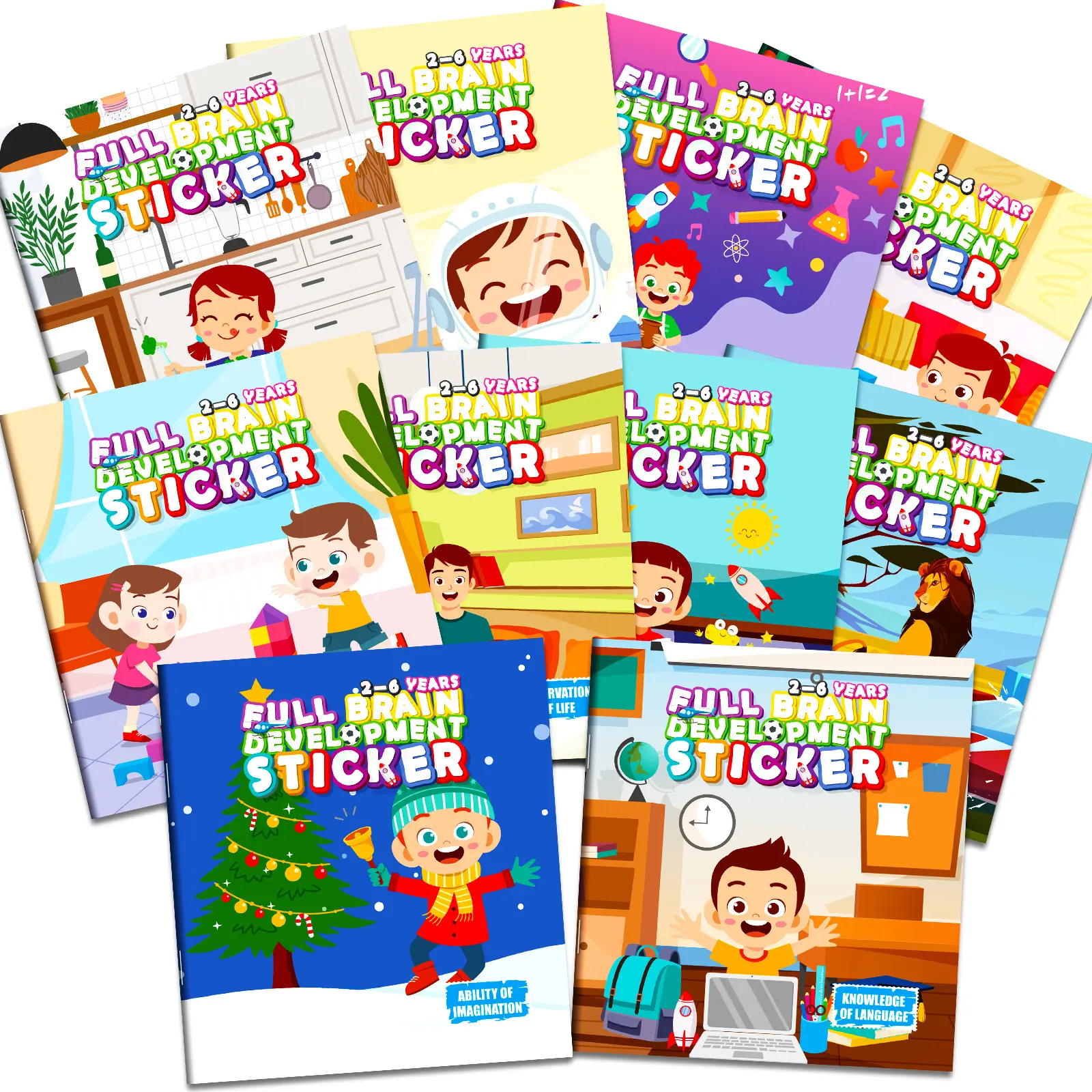 Reutilizável Eco Friendly Adesivos Educacional Magic Book Impressão Crianças Adesivos Coloring Custom Sticker Book