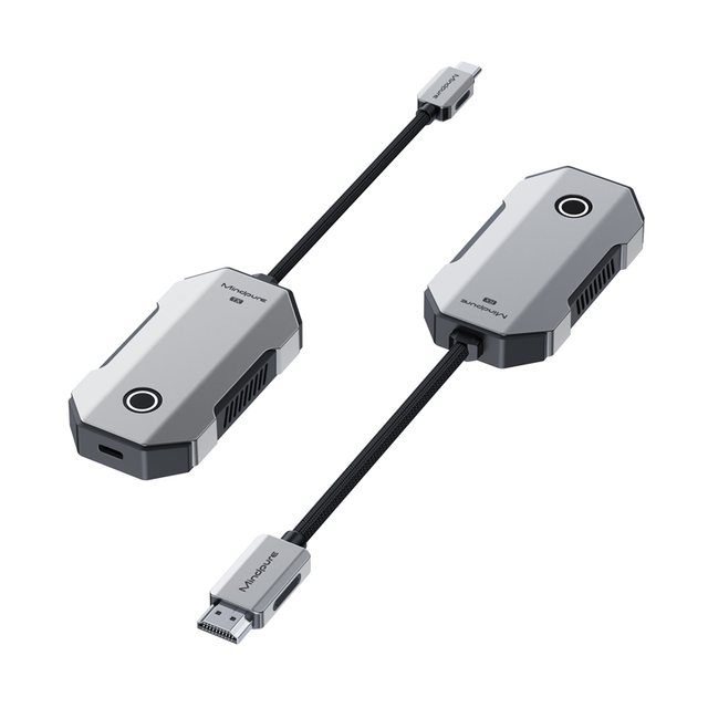 Mindpure HDMI Wireless Video Transmitter and Receiver Kit 4k 5G HDMI to HDMI Extender 165FT 50M Plug & Play for PS5 Camera PC TV