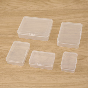 Rectangular Transparent Pp Plastic Storage <b>Box</b> <b>With</b> <b>Lid</b> For Stationery And Fishing Gear 5 Sizes Set - Product Image 2