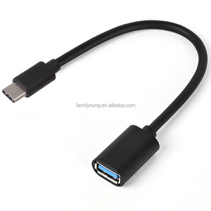 Adaptador de cable <span class=keywords><strong>USB</strong></span> <span class=keywords><strong>C</strong></span> <span class=keywords><strong>OTG</strong></span> USB3.0 hembra a tipo <span class=keywords><strong>C</strong></span> macho adaptador conector <span class=keywords><strong>OTG</strong></span> convertidor de cable de datos 20cm - Product Image 1