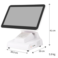 Terminal de point de vente de restaurant professionnel OEM tout en un seul écran tactile caisse enregistreuse avec imprimante thermique intégrée