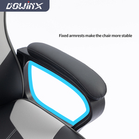Échantillon gratuit de chaise de bureau multifonctionnelle RGB pour le jeu, avec accoudoirs rembourrés, en cuir, chaise gamer