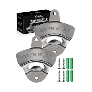 Wholesale Custom Blank Zinc Alloy Modern Durable <b>Wall</b>-<b>Mounted</b> <b>Bottle</b> <b>Openers</b> with Custom Color & Logo - Product Image 2