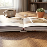 Album Foto Berwarna Penuh Custom dengan Jilid Jahit Hardback, Pencetakan Sesuai Permintaan, Buku Resep Makanan Hardcover, Buku Foto Meja Kopi