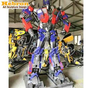 Sculpture de robot en métal transformable sur mesure, grand format, pour décoration d'entrée de portail extérieur, statue pour parc - Product Image 5