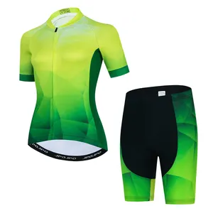 Oem Cycling Jersey Women And Short sleeve Flower Cycling Apparel O Collar Jersey Bib Short custom bike jerseys