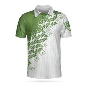 Transferencia de calor Diseño de logotipo personalizado Manga corta Golf de secado rápido para camisas Hombres Poliéster - Product Image 6