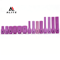 Buse à lentille de gaz en céramique d'alumine Alite TIG 13N08-13N10 4 # -8 #   Pièces de torche de soudage à l'arc à l'argon OEM rose avec garantie d'un an