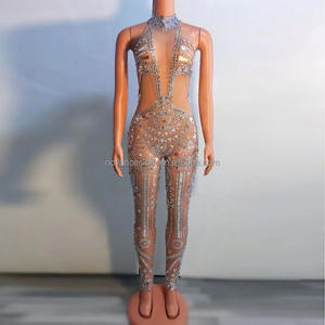 Novance Y2193-B Produits tendance <span class=keywords><strong>pour</strong></span> 2023 Robe à paillettes Combinaisons Combinaisons Combinaisons et body Vêtements en maille brillante Tenues sexy <span class=keywords><strong>pour</strong></span> femmes - Product Image 2