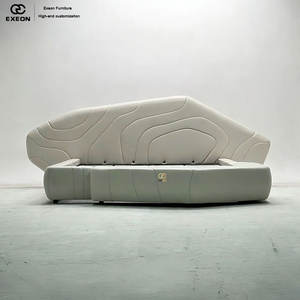 Cama Doble de Lujo con Diseño Italiano Clásico 2026, de Cuero de Alta Calidad, con Cabecera Ancha, para Dormitorio de Villa, Muebles Sencillos para Recámara - Product Image 4