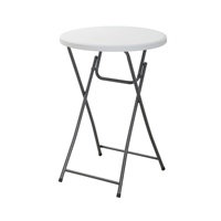 Mesa Plegable Ligera de HDPE con Estructura de Acero, Ideal para Picnic, Comedor, Café al Aire Libre, Conferencias y Bodas