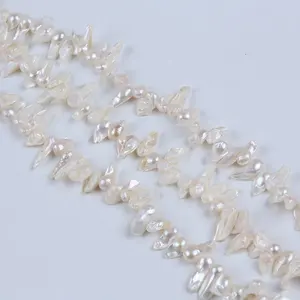 View larger image Add to Compare Share Natural t White Color Freshwater Pearls Stone Baroque Strand