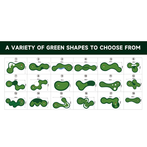 Mini parcours de golf personnalisé en usine 18 trous conception libre pliable portable gazon artificiel golf putting green - Product Image 3