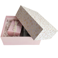 Coffrets cadeaux exquis personnalisés imprimés ciel et terre boîtes de couverture emballage réutilisable fleur motif boîte avec feuille d'or estampage