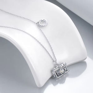 YFN joyería romántica regalo plata esterlina 925 100 idiomas te amo proyección Cámara colgante collar - Product Image 3