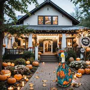 ชุดสำหรับห่านจำลองขนาด 23 นิ้ว ทำจากซีเมนต์หรือพลาสติก สำหรับตกแต่งสนามหญ้าหรือระเบียงบ้าน ชุดแต่งกายฮาโลวีน - Product Image 4
