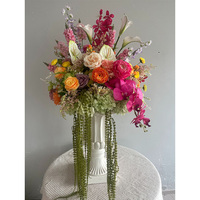 Boule de fleurs artificielles personnalisable, de haute qualité, durable, faite à la main, colorée, pour centre de table de mariage, événement ou fête