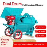 Machine à décortiquer multifonctionnelle auto-alimentée 3000W à double tambour pour riz, blé, soja, sésame, usage domestique, décorticage rapide, 220V