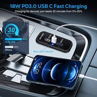 Panel Outlet USB RV: Pengisi Daya Panel 3-Port 12V/24V, USB-C PD3.0 18W, USB-A QC3.0 18W untuk Mobil Truk Camper
