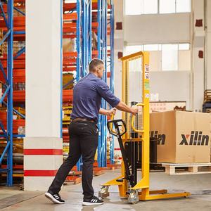 Xilin 500kg 1000kg 1500kg 0.5/1/1.5ton क्षमता मैनुअल हाइड्रोलिक पैलेट स्टेकर के साथ तय कांटे - Product Image 4