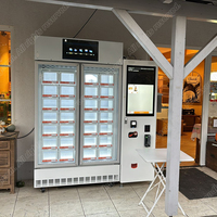 Máquina expendedora combinada de casillero inteligente biométrico y RFID con acceso seguro y ventas Acepta pagos con código QR de moneda de tarjeta de crédito