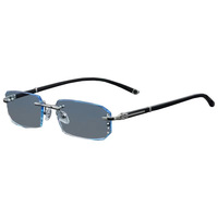 Lunettes de lecture photochromiques de luxe sans monture pour hommes et femmes, avec découpe diamant, verres à changement de couleur, pour presbytie, lunettes de soleil