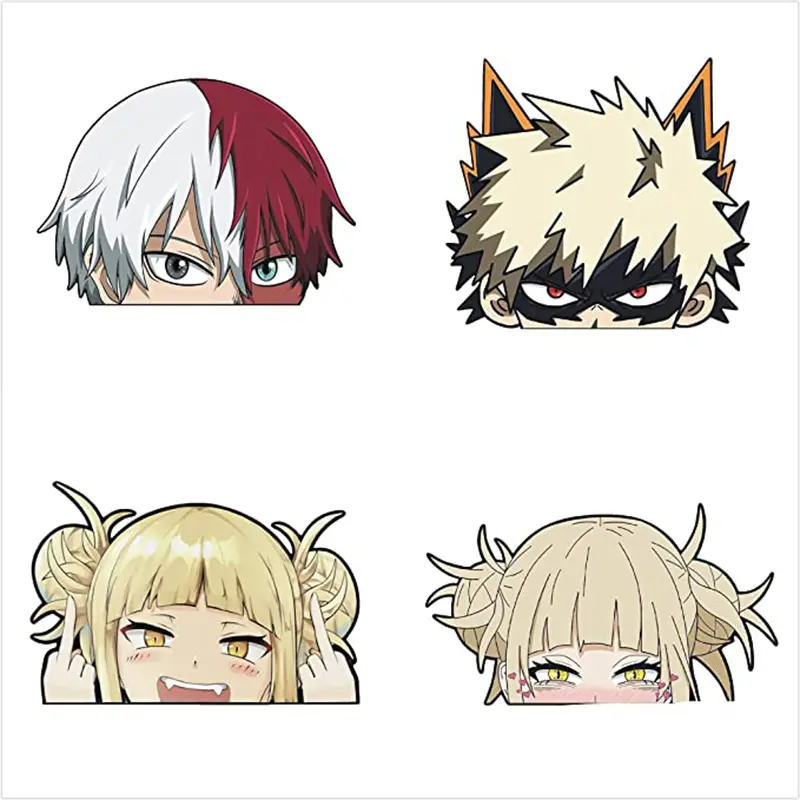 Autocollants de voiture anime my hero academia JDM, 4 modèles, autocollants de pare-chocs de voiture amusants pour fenêtre de voiture