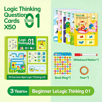 Cartes de pensée logique réutilisables LogicThink pour débutants – 50 cartes de traçage et d'association – Fabrication OEM personnalisée – Pour les 3-6 ans