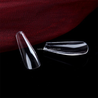 NADECO Couvre-ongles artificiels à couverture complète, longs cercueils, extensions en gel de manucure, ongles de salon