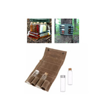 Sac de rangement pour assaisonnements de barbecue d'extérieur, housse de protection portable anti-perte pour bouteilles d'épices de fête, en PE pour le camping