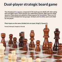 Vente flash - Jeu d'échecs professionnel en bois massif, grand format, plateau pliable, jeu éducatif pour enfants et adultes, à domicile