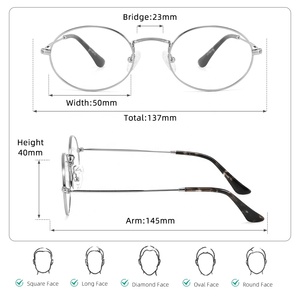 Monturas <span class=keywords><strong>de</strong></span> <span class=keywords><strong>Gafas</strong></span> <span class=keywords><strong>de</strong></span> la Mejor Calidad, <span class=keywords><strong>Gafas</strong></span> Ópticas Ovaladas <span class=keywords><strong>de</strong></span> Metal para <span class=keywords><strong>Hombre</strong></span>, <span class=keywords><strong>Gafas</strong></span> <span class=keywords><strong>Graduadas</strong></span> Retro para Mujer, Fabricante <span class=keywords><strong>de</strong></span> Wenzhou - Product Image 5