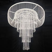 Luxe nouveau mariage cristal acrylique perle rideau plafond lustre pendentif pour mariage décoration fournitures cristaux lustres