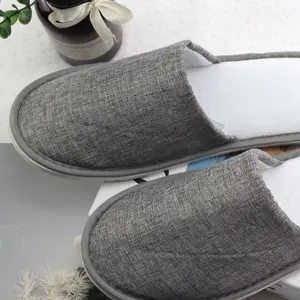 Personalizzato OEM usa e getta Velour pantofole all'ingrosso all'ingrosso morbido cotone pantofola di lusso per il viaggio doccia pantofole