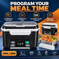 Boîte à lunch chauffante en graphène avec chauffage programmé, chaleur immédiate et réglages de mémoire pour les repas au bureau, les voyages et les trajets quotidiens