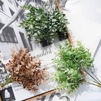 Bouquet de fleurs artificielles Eucalyptus 10 pièces, fausses plantes décoratives, meilleure vente YC1078