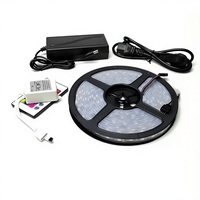 Bande LED USB haute luminosité Epistar SMD5050 RGB DC12V IP20 5 mètres, un rouleau, bande lumineuse flexible pour enseignes publicitaires de magasins et centres commerciaux