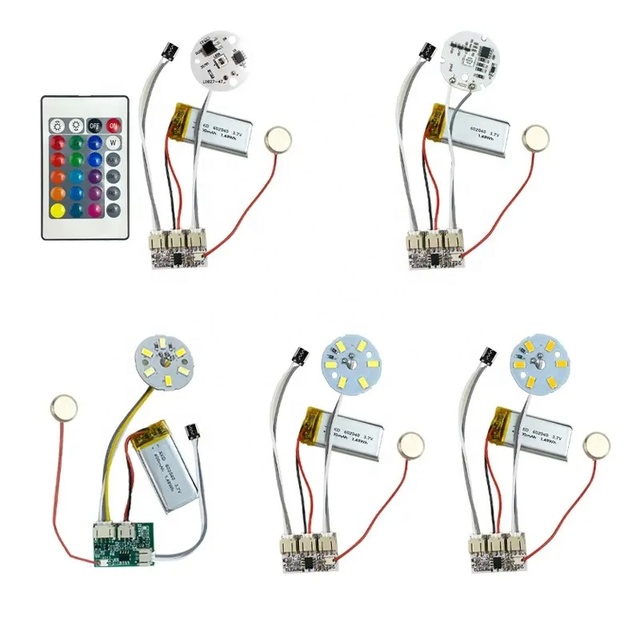 Single Color RGB LED Touch Controls Panel DIY Wooden Table Night Light Lamp Dimming Board Module Modern USB Rechargeable 5V PCB